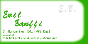 emil banffi business card